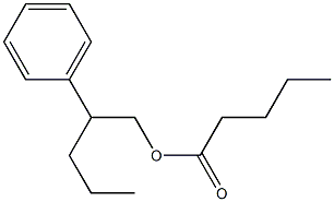 Pentanoic acid 2-phenylpentyl ester Structure