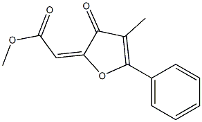 2-Methoxycarbonylmethylene-4-methyl-5-phenylfuran-3(2H)-one 구조식 이미지