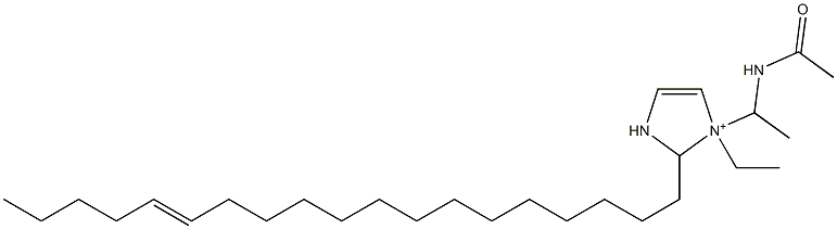 1-[1-(Acetylamino)ethyl]-1-ethyl-2-(14-nonadecenyl)-4-imidazoline-1-ium 구조식 이미지