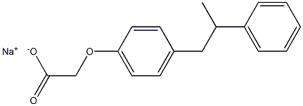 2-[4-(2-Phenylpropyl)phenoxy]acetic acid sodium salt 구조식 이미지