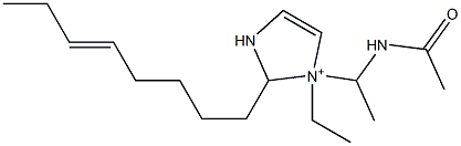 1-[1-(Acetylamino)ethyl]-1-ethyl-2-(5-octenyl)-4-imidazoline-1-ium Structure