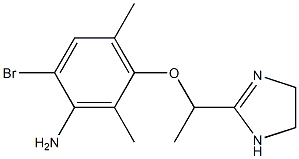 2-[1-(3-Amino-2-methyl-6-methyl-4-bromophenoxy)ethyl]-2-imidazoline 구조식 이미지