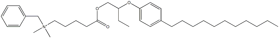 N,N-Dimethyl-N-benzyl-N-[4-[[2-(4-undecylphenyloxy)butyl]oxycarbonyl]butyl]aminium 구조식 이미지