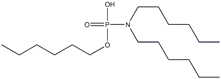 N,N-Dihexylamidophosphoric acid hydrogen hexyl ester Structure