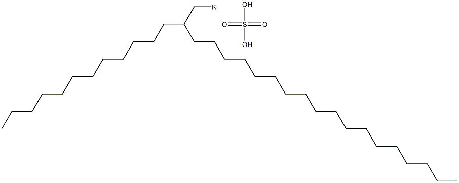 Sulfuric acid 2-dodecylicosyl=potassium salt 구조식 이미지