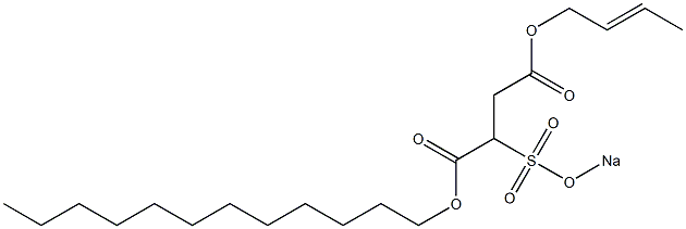 2-(Sodiosulfo)succinic acid 1-dodecyl 4-(2-butenyl) ester Structure