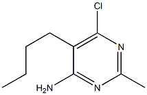 5-Butyl-6-chloro-2-methyl-4-pyrimidinamine 구조식 이미지