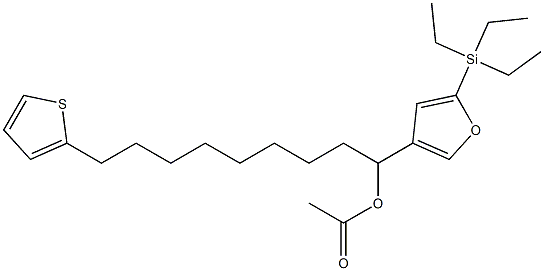 Acetic acid 1-[5-(triethylsilyl)-3-furyl]-9-(2-thienyl)nonyl ester 구조식 이미지