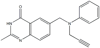 2-Methyl-6-[N-phenyl-N-(2-propynyl)aminomethyl]quinazolin-4(3H)-one Structure