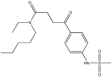 N-Ethyl-N-pentyl-4-(4-methylsulfonylaminophenyl)-4-oxobutyramide 구조식 이미지