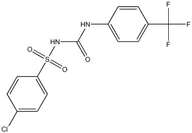 1-(4-Trifluoromethylphenyl)-3-(4-chlorophenylsulfonyl)urea 구조식 이미지
