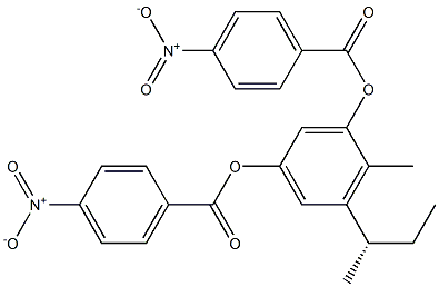(+)-1,3-Bis(p-nitrobenzoyloxy)-5-[(S)-sec-butyl]-4-methylbenzene 구조식 이미지