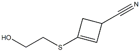 3-[(2-Hydroxyethyl)thio]-2-cyclobutene-1-carbonitrile 구조식 이미지