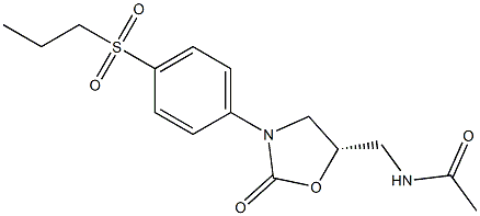 (5S)-5-Acetylaminomethyl-3-(4-propylsulfonylphenyl)oxazolidin-2-one Structure