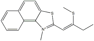 1-Methyl-2-[2-(methylthio)-1-butenyl]naphtho[1,2-d]thiazol-1-ium 구조식 이미지