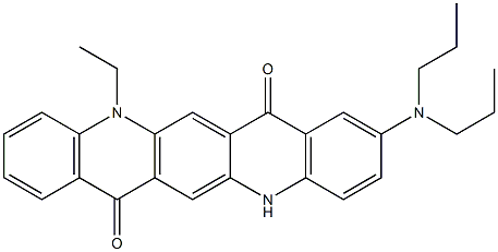 2-(Dipropylamino)-12-ethyl-5,12-dihydroquino[2,3-b]acridine-7,14-dione Structure
