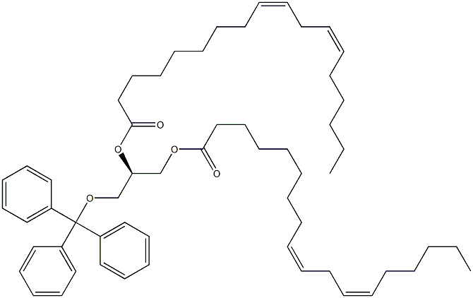 [R,(-)]-1-O,2-O-Dilinoleoyl-3-O-trityl-D-glycerol 구조식 이미지
