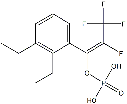 Phosphoric acid diethyl[(Z)-1-phenyl-2,3,3,3-tetrafluoro-1-propenyl] ester 구조식 이미지