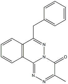 3-Methyl-7-benzyl-4H-[1,2,4]triazino[3,4-a]phthalazin-4-one 구조식 이미지