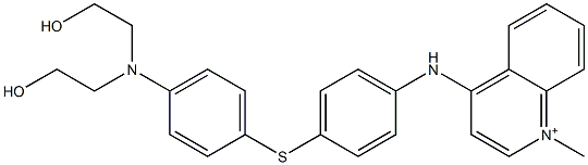 4-[[4-[4-[N,N-Bis(2-hydroxyethyl)amino]phenylthio]phenyl]amino]-1-methylquinolinium Structure