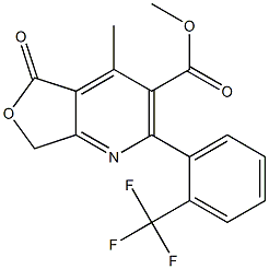 2-[2-(Trifluoromethyl)phenyl]-4-methyl-5,7-dihydro-5-oxofuro[3,4-b]pyridine-3-carboxylic acid methyl ester Structure