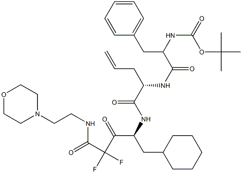 (4S)-4-[[(2S)-2-[2-(tert-Butoxycarbonyl)amino-3-phenylpropanoylamino]-4-pentenoyl]amino]-5-cyclohexyl-2,2-difluoro-3-oxo-N-(2-morpholinoethyl)pentanamide Structure