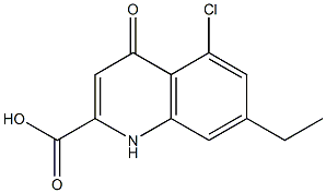 5-Chloro-7-ethyl-1,4-dihydro-4-oxoquinoline-2-carboxylic acid Structure