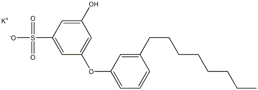 5-Hydroxy-3'-octyl[oxybisbenzene]-3-sulfonic acid potassium salt Structure