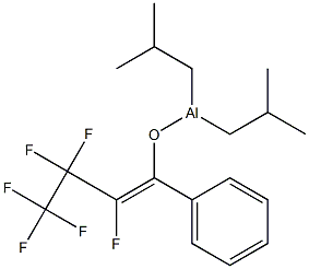 Diisobutyl[(E)-1-phenyl-2,3,3,4,4,4-hexafluoro-1-butenyloxy]aluminum Structure