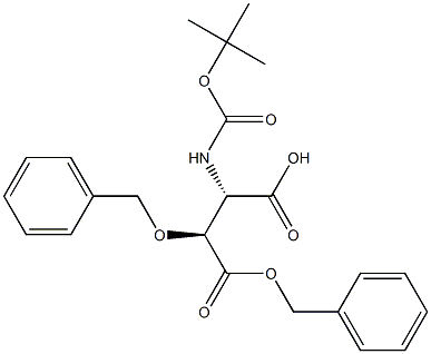 (2S,3S)-2-(tert-Butyloxycarbonylamino)-3-benzyloxysuccinic acid 4-benzyl ester Structure