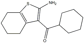 2-Amino-3-(cyclohexylcarbonyl)-4,5,6,7-tetrahydrobenzo[b]thiophene 구조식 이미지