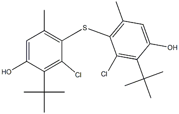 Bis(3-tert-butyl-2-chloro-4-hydroxy-6-methylphenyl) sulfide 구조식 이미지