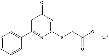 [(5,6-Dihydro-4-phenyl-6-oxopyrimidin-2-yl)thio]acetic acid sodium salt Structure