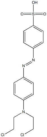 p-[[p-[Bis(2-chloroethyl)amino]phenyl]azo]benzenesulfonic acid 구조식 이미지