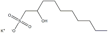 2-Hydroxydecane-1-sulfonic acid potassium salt Structure