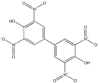 3,3',5,5'-Tetranitro-1,1'-biphenyl-4,4'-diol 구조식 이미지