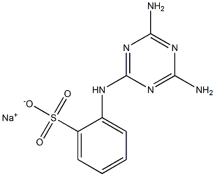 2-[(4,6-Diamino-1,3,5-triazin-2-yl)amino]benzenesulfonic acid sodium salt 구조식 이미지