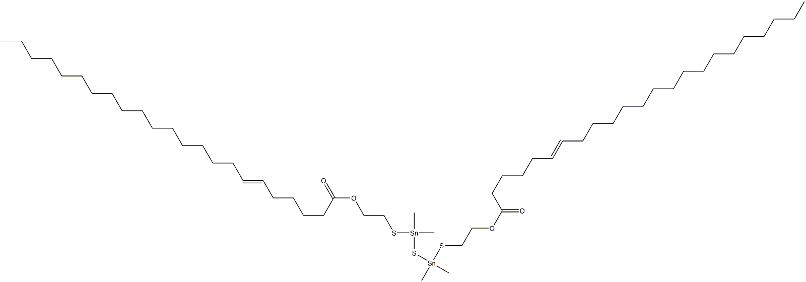Bis[dimethyl[[2-(5-docosenylcarbonyloxy)ethyl]thio]stannyl] sulfide Structure