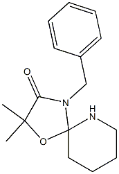 4-Benzyl-2,2-dimethyl-1-oxa-4,6-diazaspiro[4.5]decan-3-one 구조식 이미지