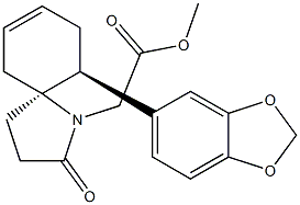 (5S,10S)-2-Oxo-10-(1,3-benzodioxol-5-yl)-1-azaspiro[4.5]dec-7-ene-1-acetic acid methyl ester Structure