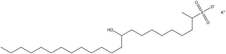 10-Hydroxytricosane-2-sulfonic acid potassium salt Structure
