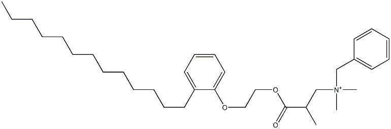 N,N-Dimethyl-N-benzyl-N-[2-[[2-(2-tridecylphenyloxy)ethyl]oxycarbonyl]propyl]aminium Structure