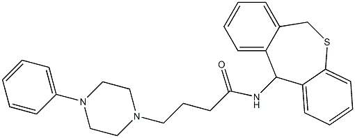 4-[4-Phenyl-1-piperazinyl]-N-[(6,11-dihydrodibenzo[b,e]thiepin)-11-yl]butyramide 구조식 이미지