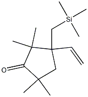 2,2,5,5-Tetramethyl-3-(trimethylsilylmethyl)-3-vinylcyclopentanone 구조식 이미지