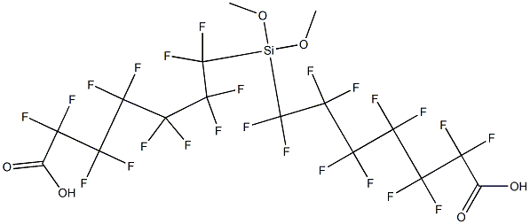 Bis(2,2,3,3,4,4,5,5,6,6,7,7-dodecafluoroheptanoic acid)dimethoxysilanediyl ester 구조식 이미지