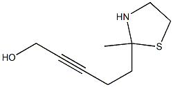 5-(2-Methyl-2-thiazolidinyl)-2-pentyn-1-ol 구조식 이미지