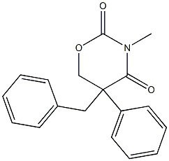 5,6-Dihydro-5-benzyl-3-methyl-5-phenyl-2H-1,3-oxazine-2,4(3H)-dione Structure