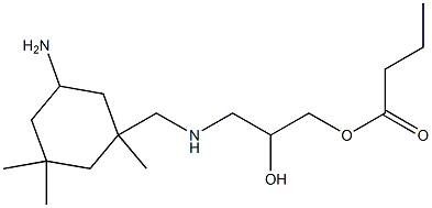 3-[[N-(3-Butyryloxy-2-hydroxypropyl)amino]methyl]-3,5,5-trimethylcyclohexylamine 구조식 이미지