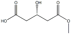 [S,(+)]-3-Hydroxyglutaric acid hydrogen 1-methyl ester 구조식 이미지