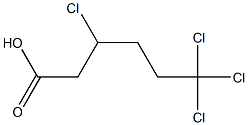 3,6,6,6-Tetrachlorohexanoic acid 구조식 이미지